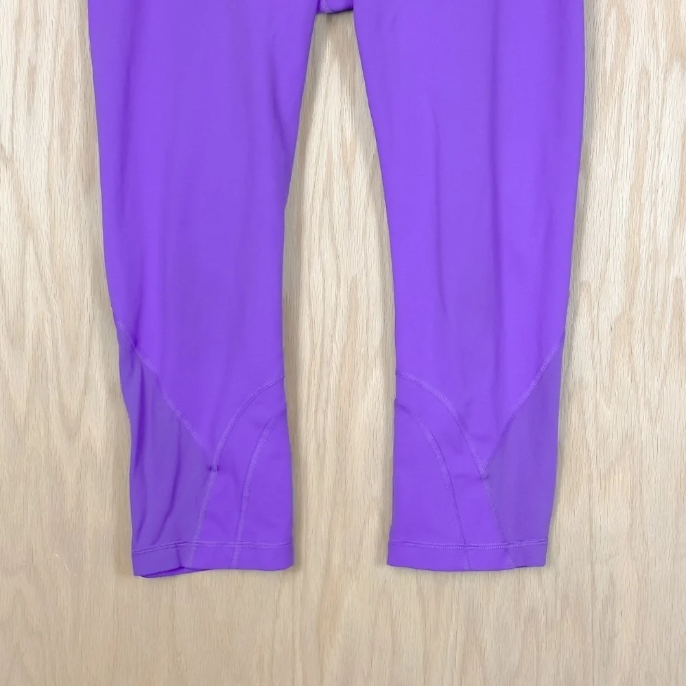Lululemon Run Inspire Crop II Size 10 Leggings Twiggy Power Purple Aquamarine